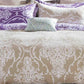 Herman Brown/Purple Damask 100% Cotton Reversible Comforter Set