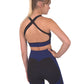 Trois Seamless Sports Bra - Black with Navy