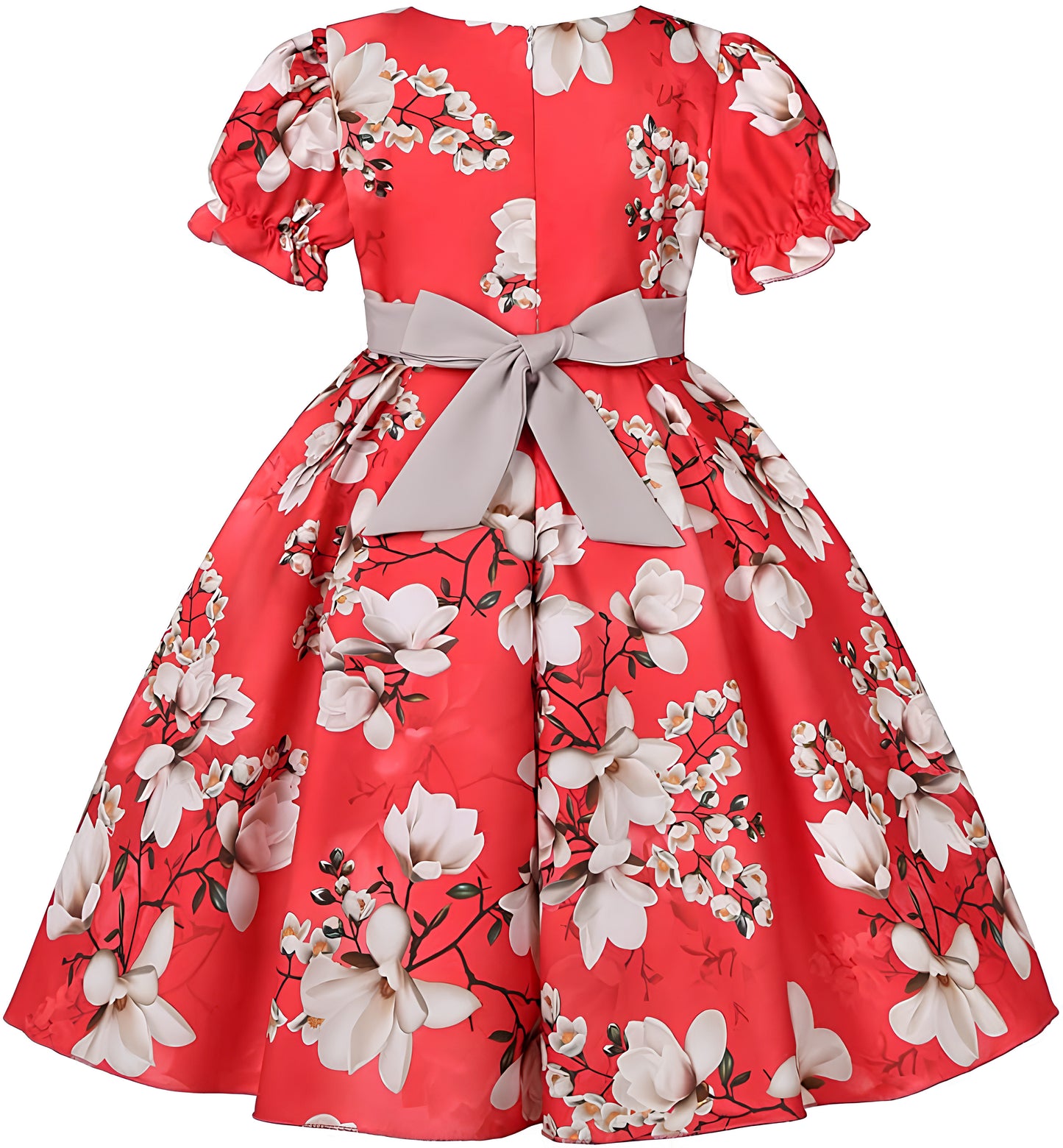Girl's Satin Floral Printed Frock 3-4-YEARS