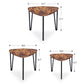 Vintage Nesting Triangle End Coffee Tables Stacking Side Table Set
