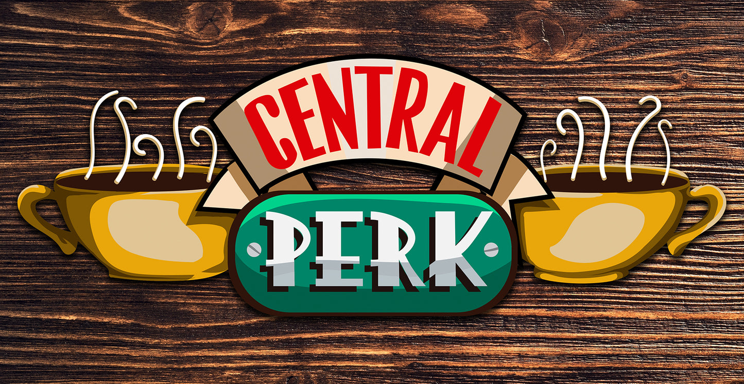 Central Perk Handmade Wooden Sign Friends Tv Show Kitchen Decor Gift