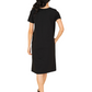 Women Pockets Black Dress