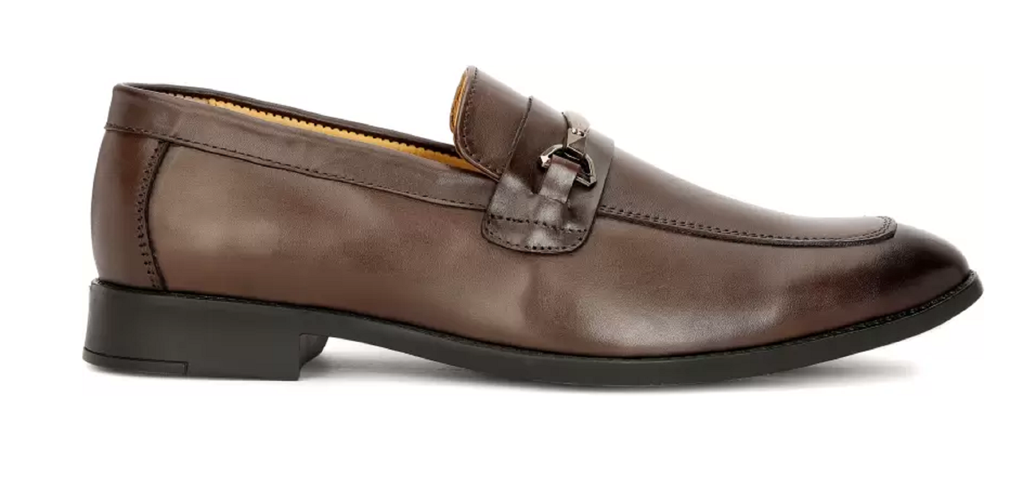 Men's Pure Leather Comfortable & Stylish Shoes(Brown)(UK Size- 8)
