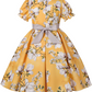 Girl's Satin Floral Printed Frock 1-2-YEARS