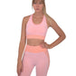 Trois Seamless Leggings & Sports Top 2 Set - Pink