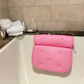 Pink Bathtub Pillow Bath Pillow with Anti-Slip Suction Cups 4D Mesh