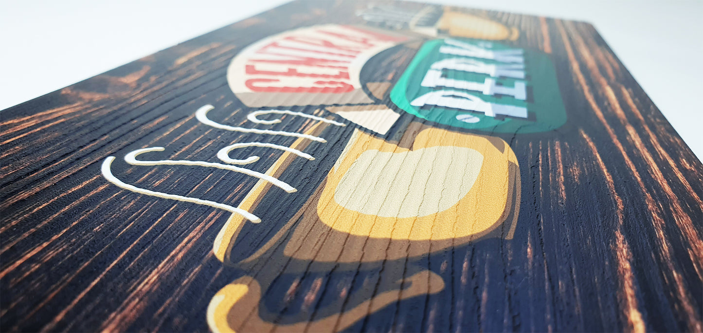 Central Perk Handmade Wooden Sign Friends Tv Show Kitchen Decor Gift