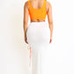 ColorBlock Side Lace up Top & Matching Maxi Skirt 2 Piece Outfit Set