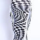 Checkered Elastic High Waist Stretch Bodycon Maxi Pencil Skirt