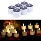 6PCS Waterproof Smokeless Solar Candles Lights Flame Light