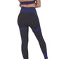 Trois Seamless Legging - Black with Navy