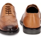 Pure Leather Brogues Shoes For Men(Color- Tan)(UK Size- 7)