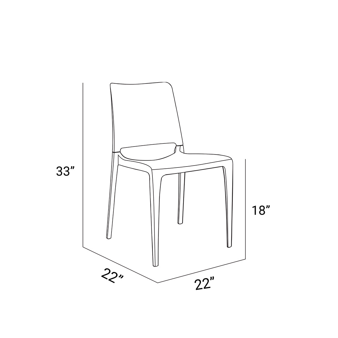 Set of 4 patio dining chair commercial grade