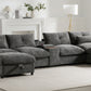 142'' Modular Sectional Sofa with Movable Storage Ottoman and