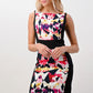 Geometric Floral Print Bodycon Dress