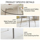 Modern Minimalist Style Round Transparent Tempered Glass Table,
