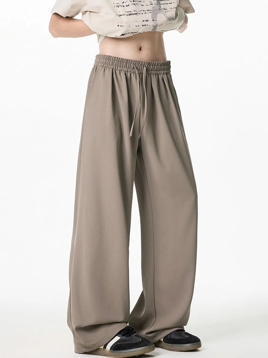 Mens Plus Size Drawstring Wide Leg Pants - Walbiz Comfortable Fit