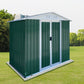 6FTx4FT Apex Roof Green Outdoor Tool Storage House Garden Shed With
