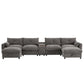 142'' Modular Sectional Sofa with Movable Storage Ottoman and