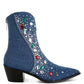 Starlit Multi Color Stones Embellished Boots