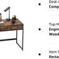 Rustic Brown Small Writing Desk