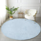 Blue Decorative Round Rug, Living Room Circle Carpet, Non Slip