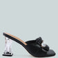 Deeba Diamante Embellishment Clear Spool Heel Sandals