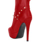 Dejang Metal Stud Embellished Faux Leather Ankle Boot