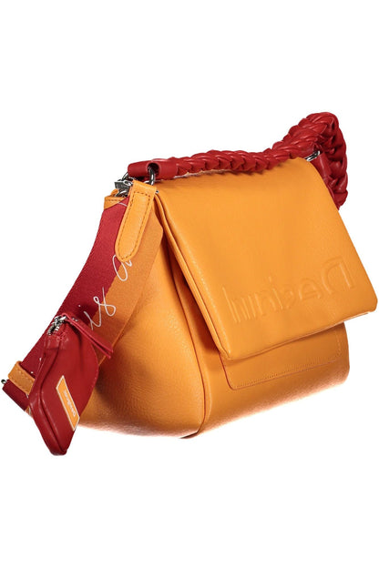 Desigual Orange Polyurethane Handbag - Walbiz.com