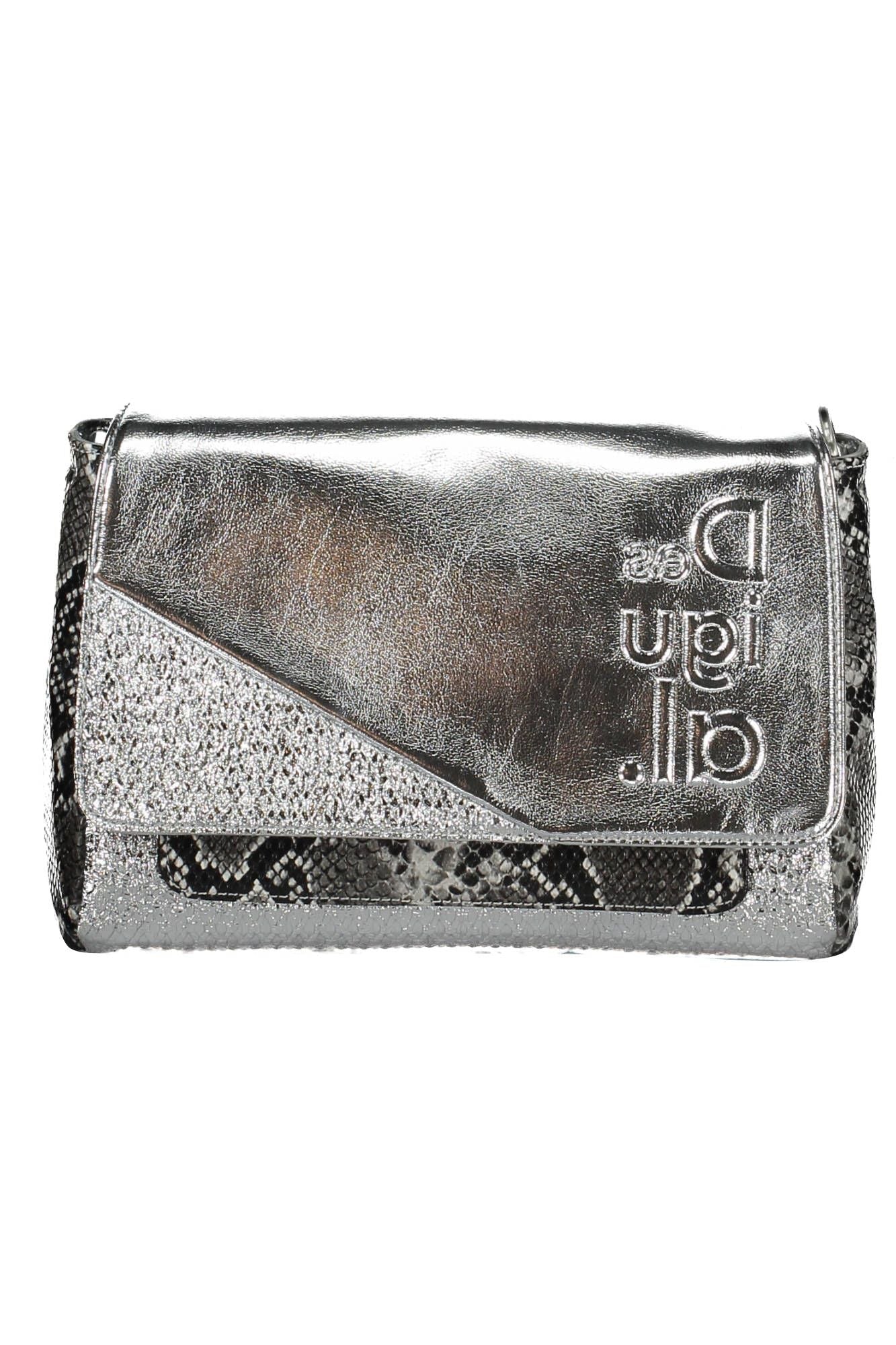 Desigual Silver Polyurethane Handbag - Walbiz.com