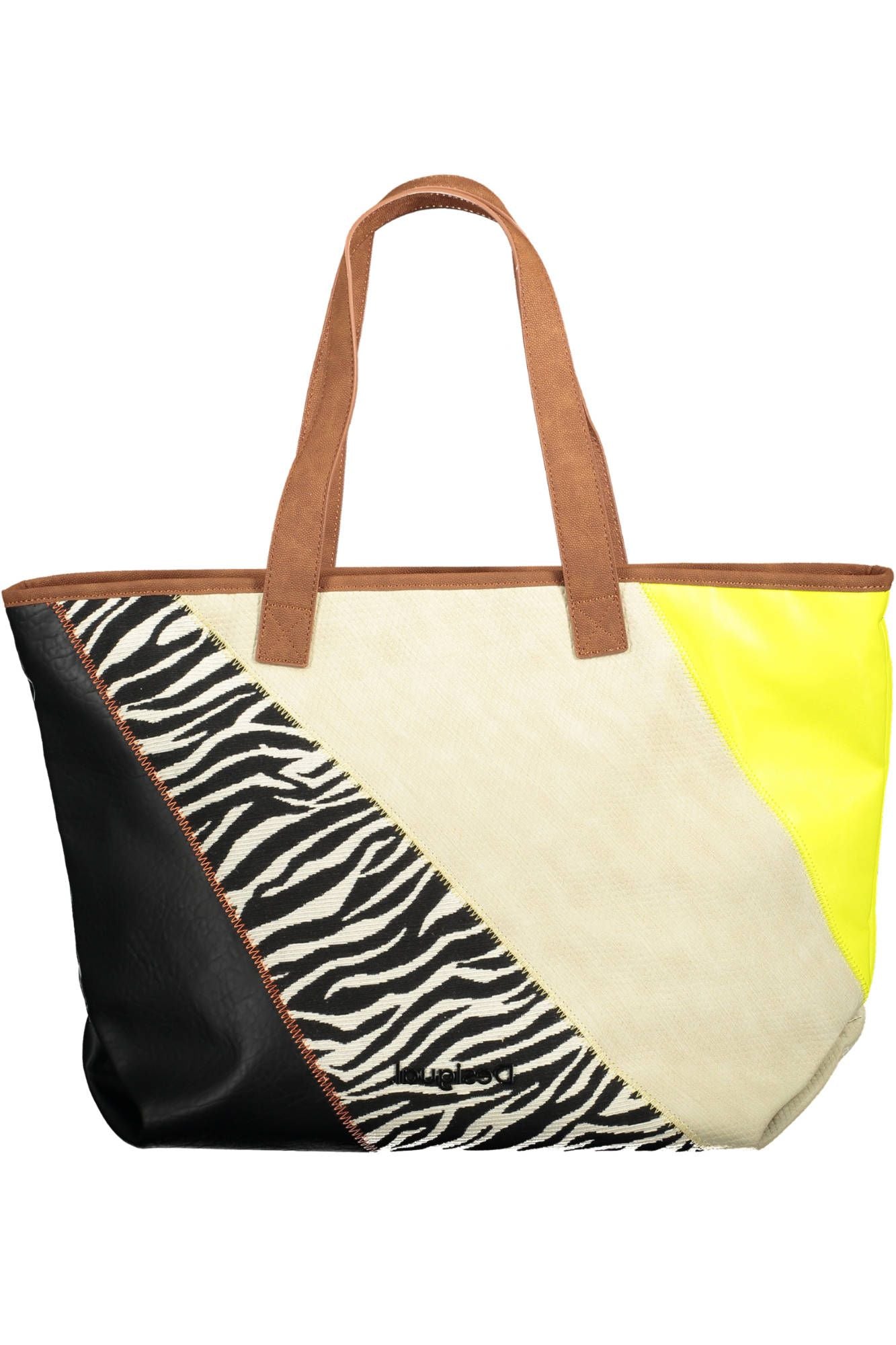 Desigual Brown Cotton Handbag - Walbiz.com