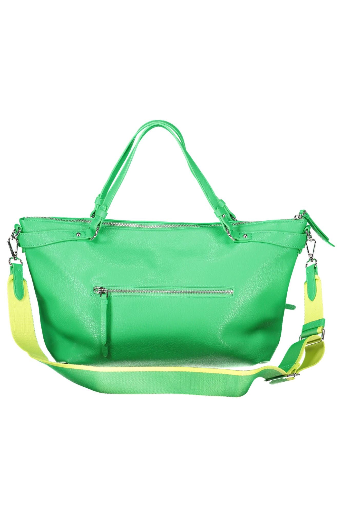Desigual Green Polyurethane Handbag - Walbiz.com