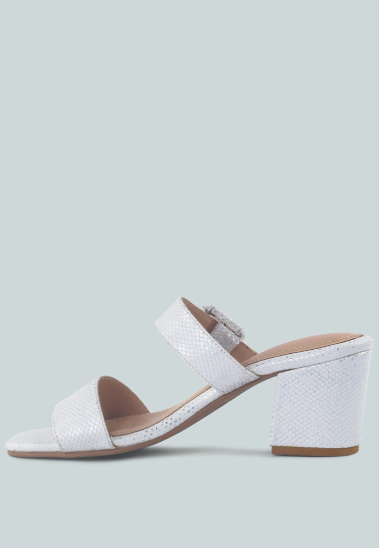 Doodle Animal Print Block Heel Sandals