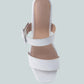 Doodle Animal Print Block Heel Sandals