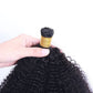 Mongalian Afro Kinky Curly i Tip Microlinks Braiding Human Hair Extens