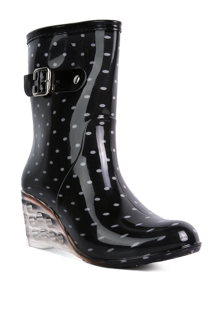 Drench Clear Wedge Rainboots