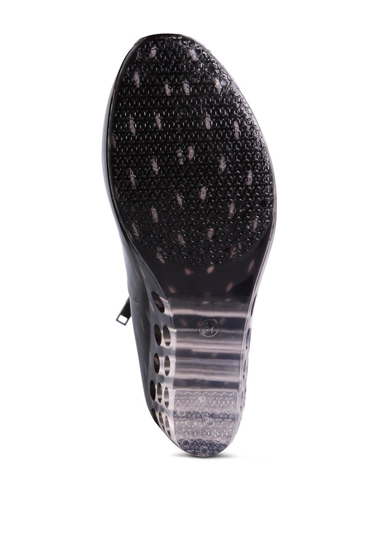 Drench Clear Wedge Rainboots
