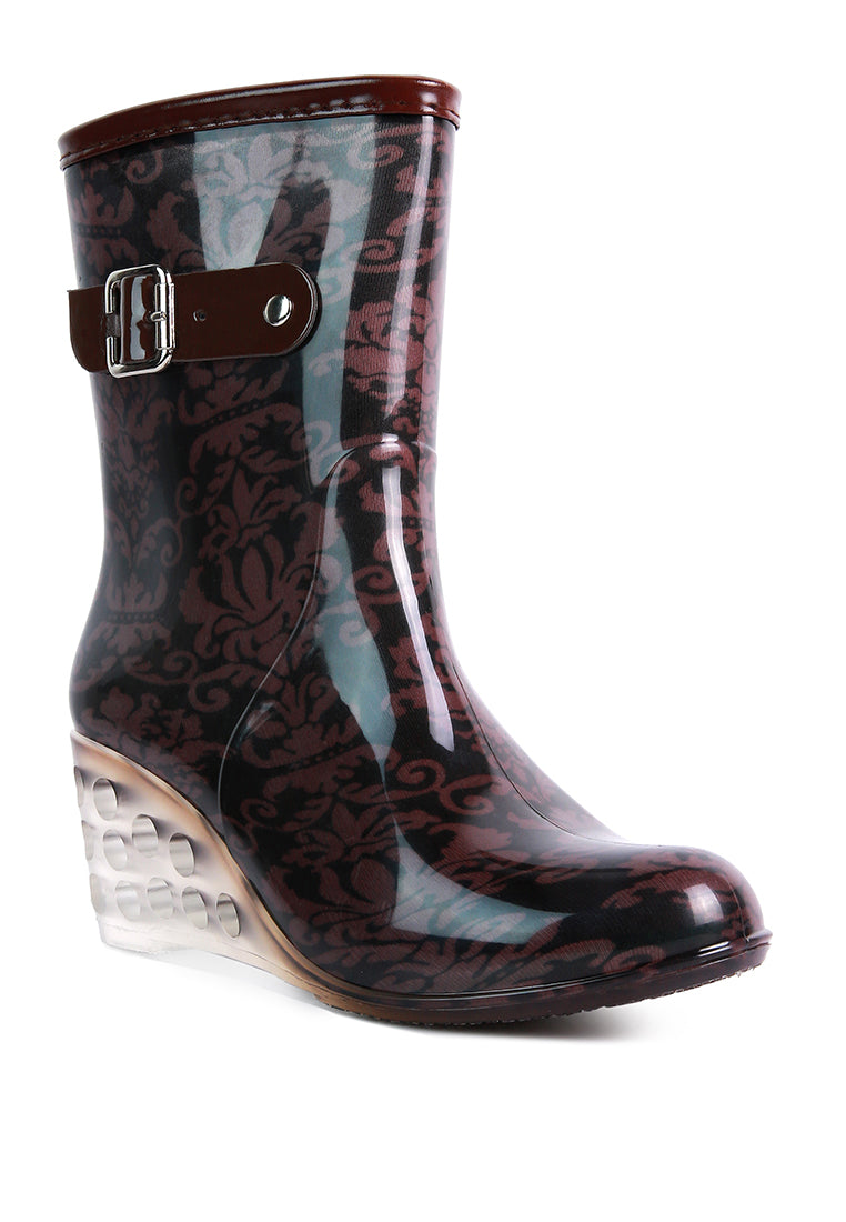 Drench Clear Wedge Rainboots
