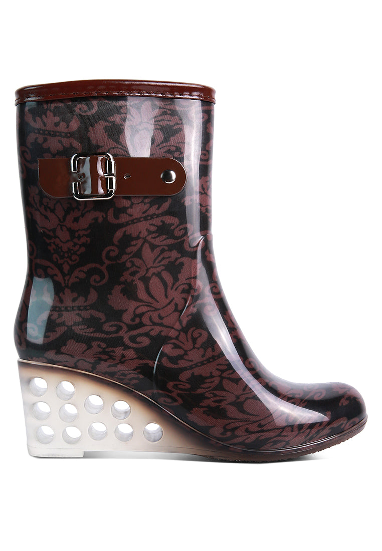 Drench Clear Wedge Rainboots