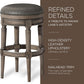 Pullman 31 Inch Tall Bar Height Upholstered Backless Barstool in