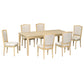 Rustic 7-Piece 78.1inch Extendable Dining Table Set with 18inch