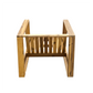 Acacia Wood Outdoor Lounge Set - Chair & Ottoman, Perfect for Patios,