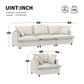 2 Piece Living Room Sofa Set with Throw Pillows,Chenille Sectional