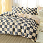 3Piece Checkered Duvet Cover Set for Bedroom