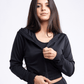 Athletic Zip-Up Crop Hoodie Jacket