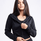 Athletic Zip-Up Crop Hoodie Jacket