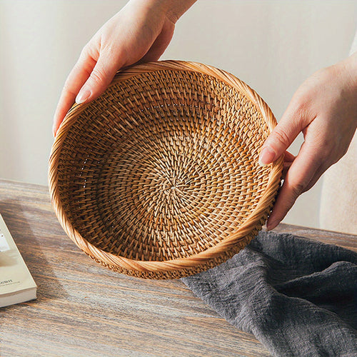 Set of 1 or 3 Rattan Decorative Woven Baskets