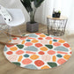 Abstract Round Rug, Decorative Living Room Carpet, Non Slip Circle