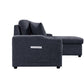 Convertible Sectional Sofa With Armrest Storage