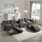 142'' Modular Sectional Sofa with Movable Storage Ottoman and